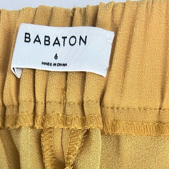 Aritzia Babaton Conan Terado Mustard Yellow Side Stripe Trouser - Picture 4 of 8